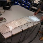 Putting on an acrylic cover