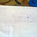 Wiring "diagram" to map the phone keys to the Nanonote keyboard